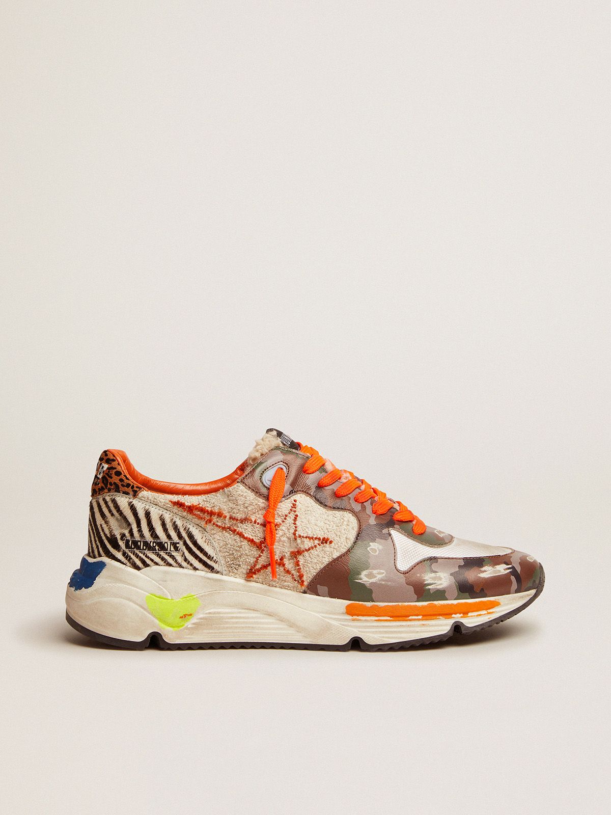 golden goose Running Sole sneakers multi-print upper with