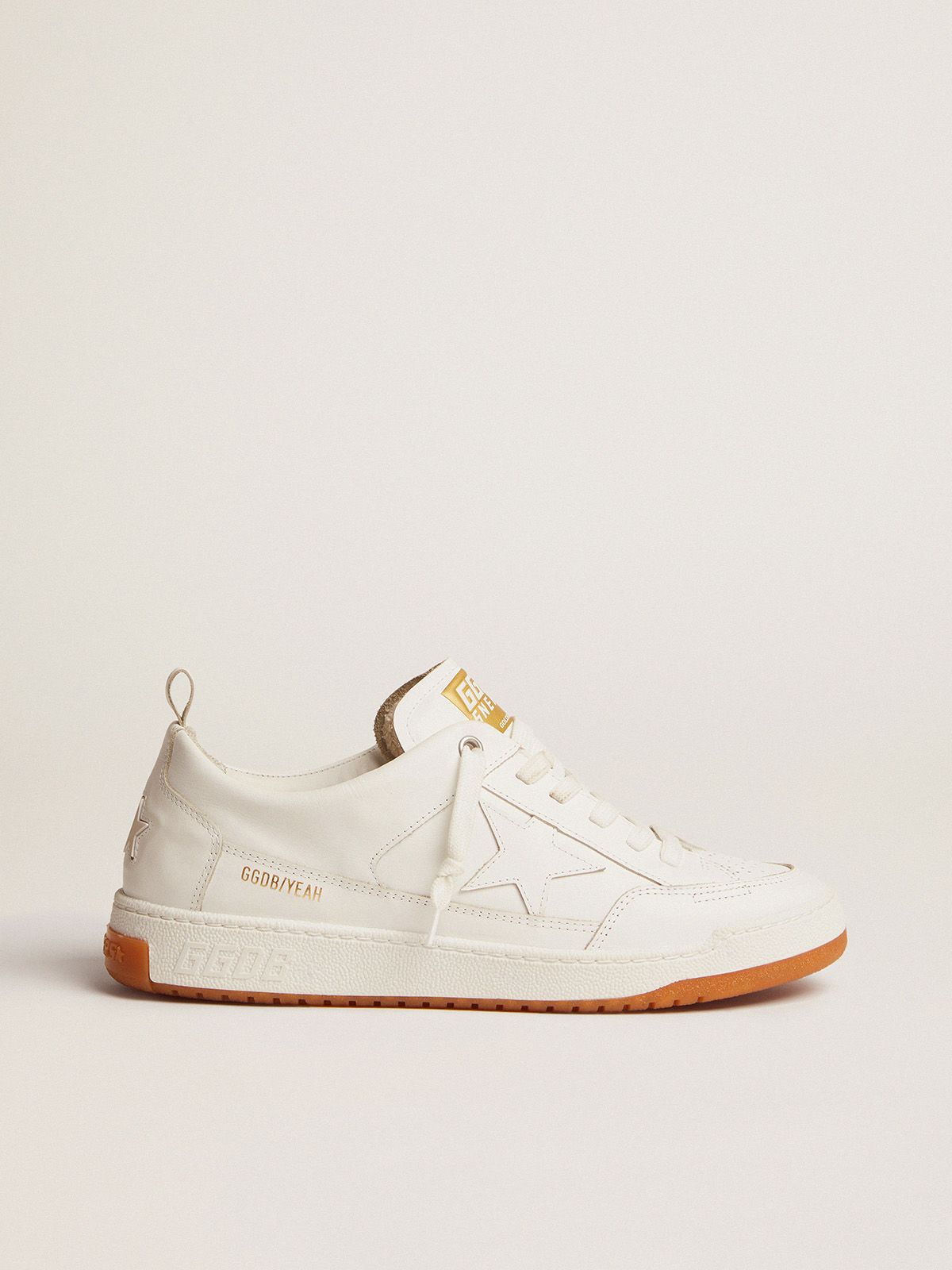 golden goose optical leather sneakers in white Yeah