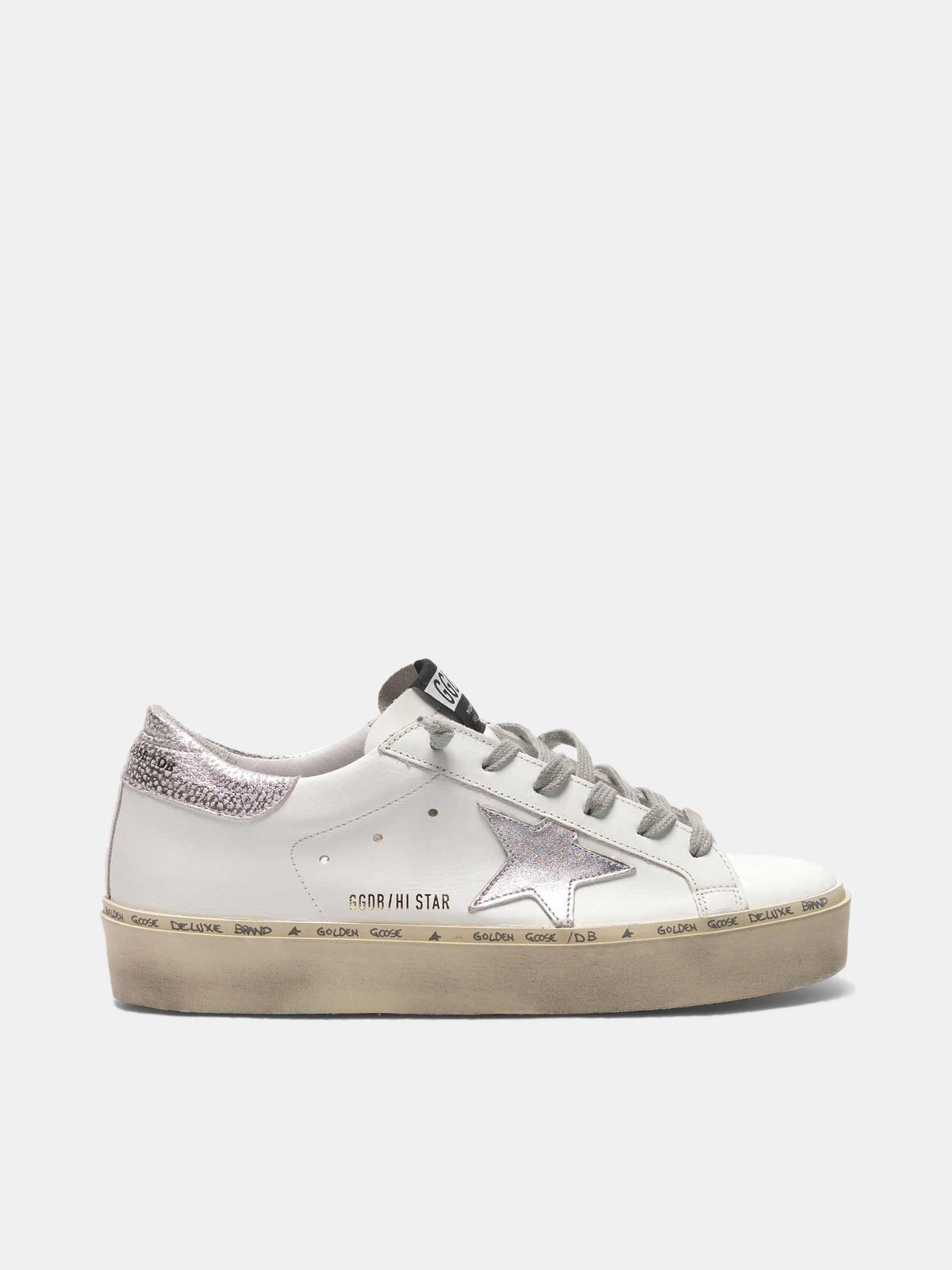 Hi Star sneakers with star and heel tab in metallic silver | 