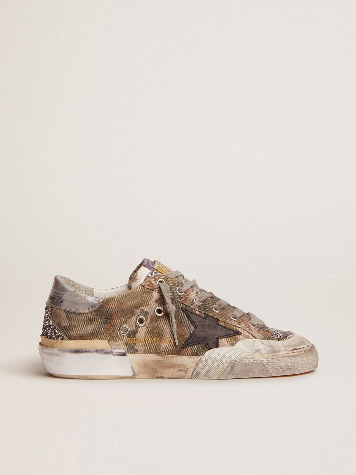 Super-Star Penstar LAB sneakers in camouflage canvas with multi-foxing