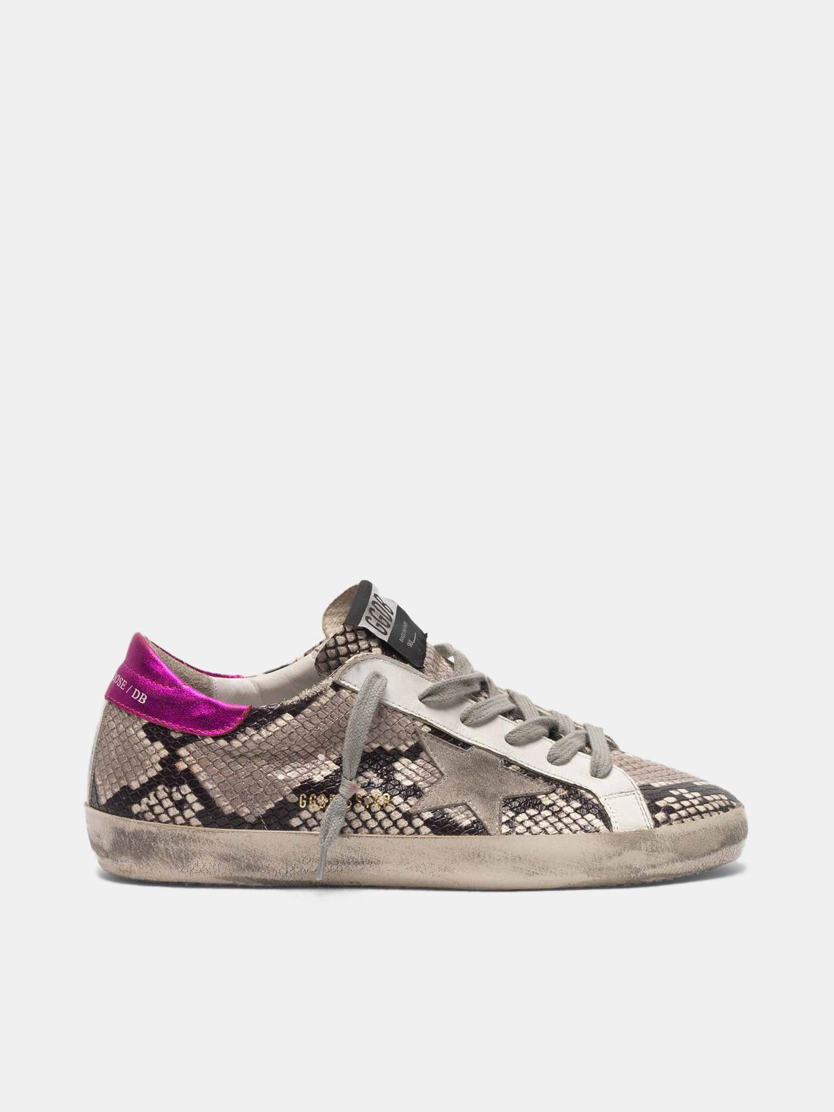 Super-Star sneakers in python-print leather