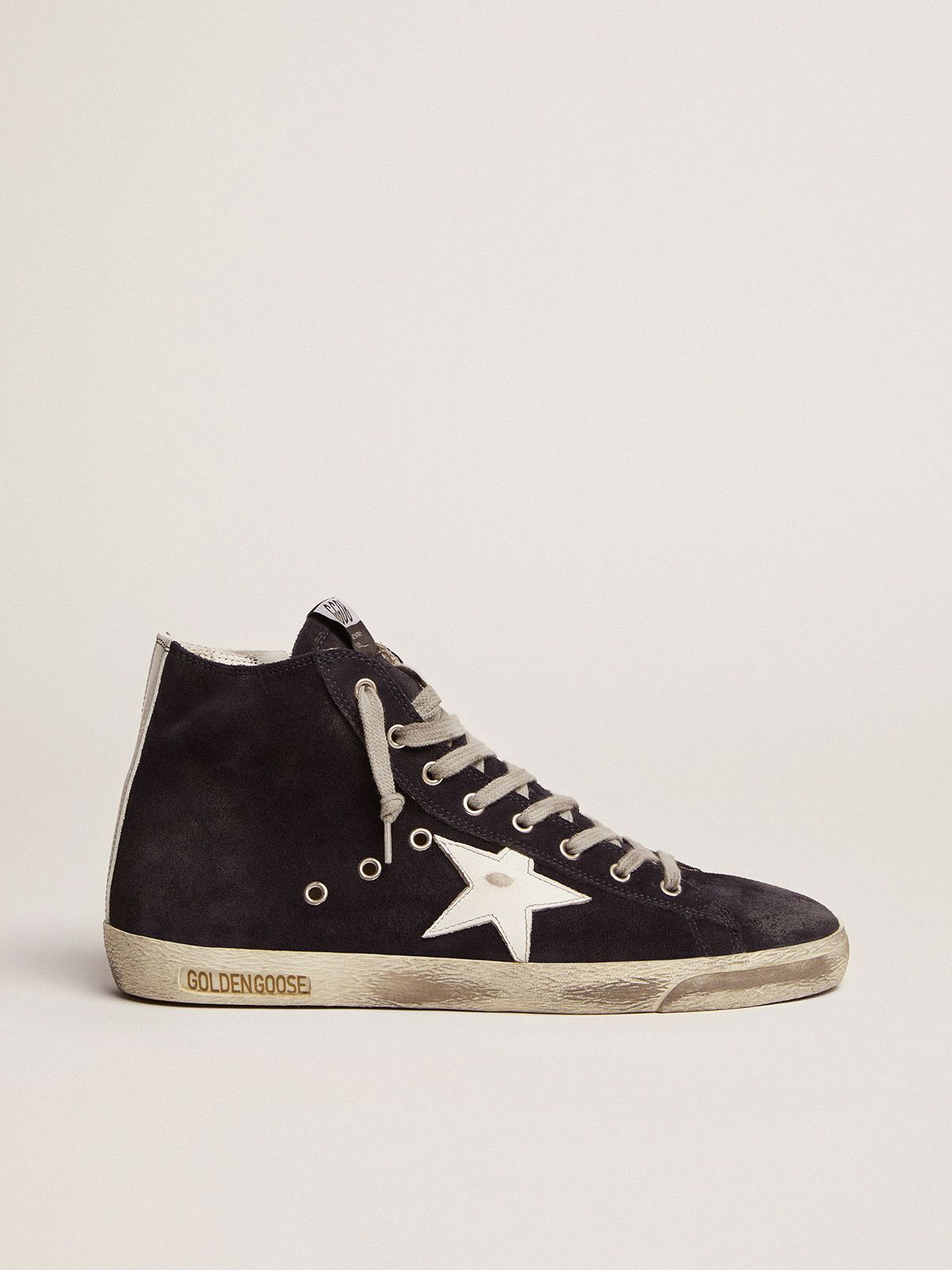 Francy sneakers in leather with leather star and heel tab | 