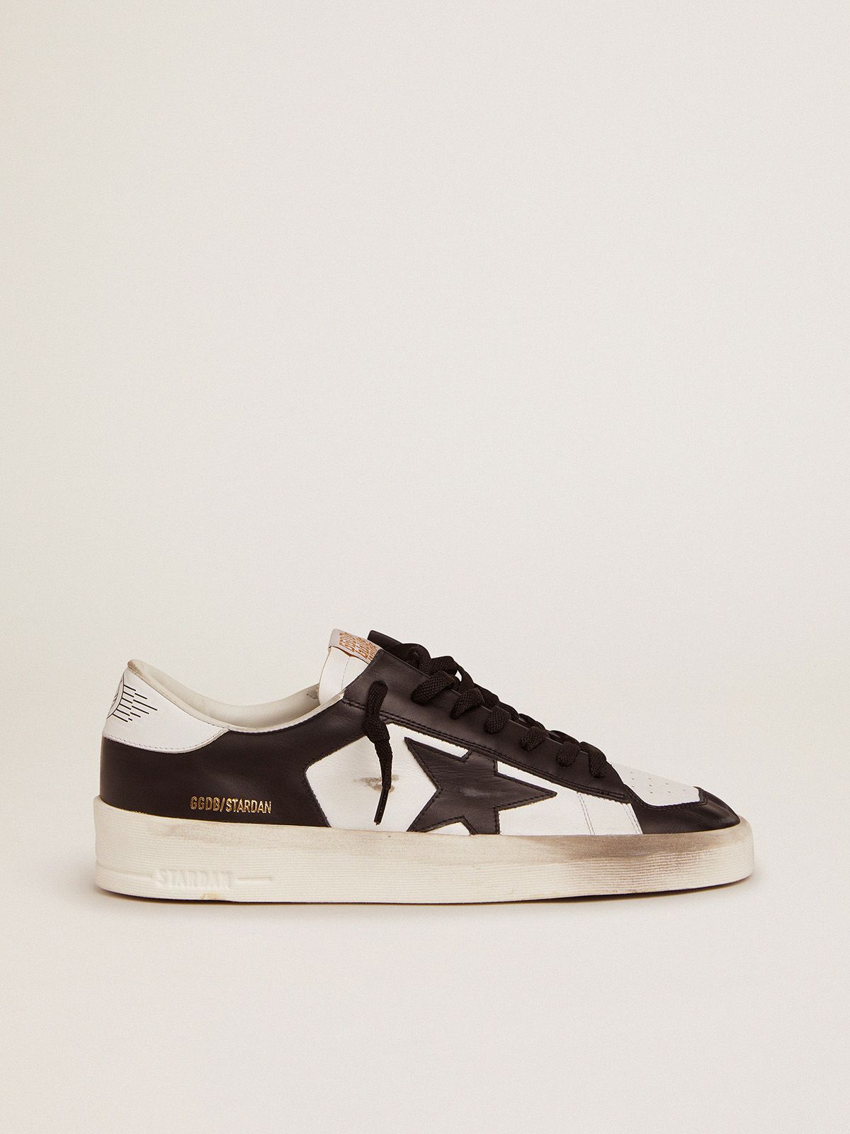 Stardan sneakers in black and white leather | 