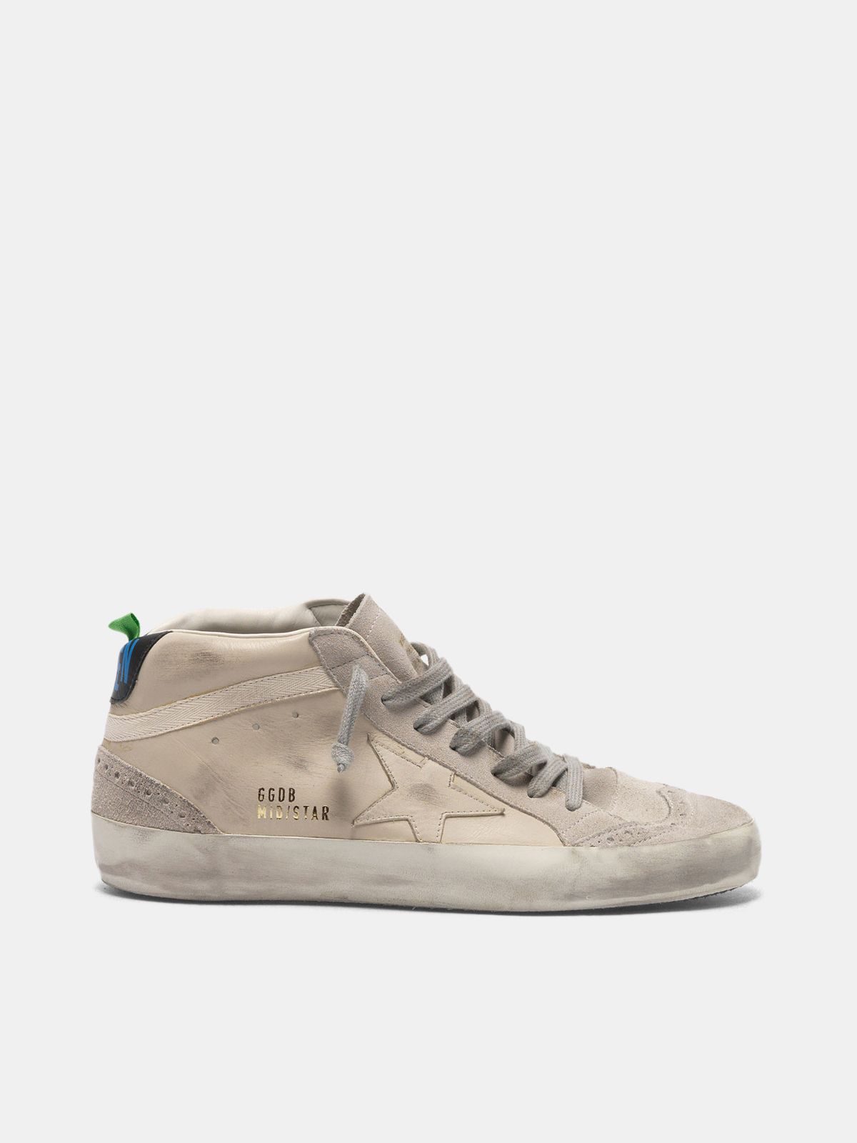 Mid Star sneakers in smooth leather and suede