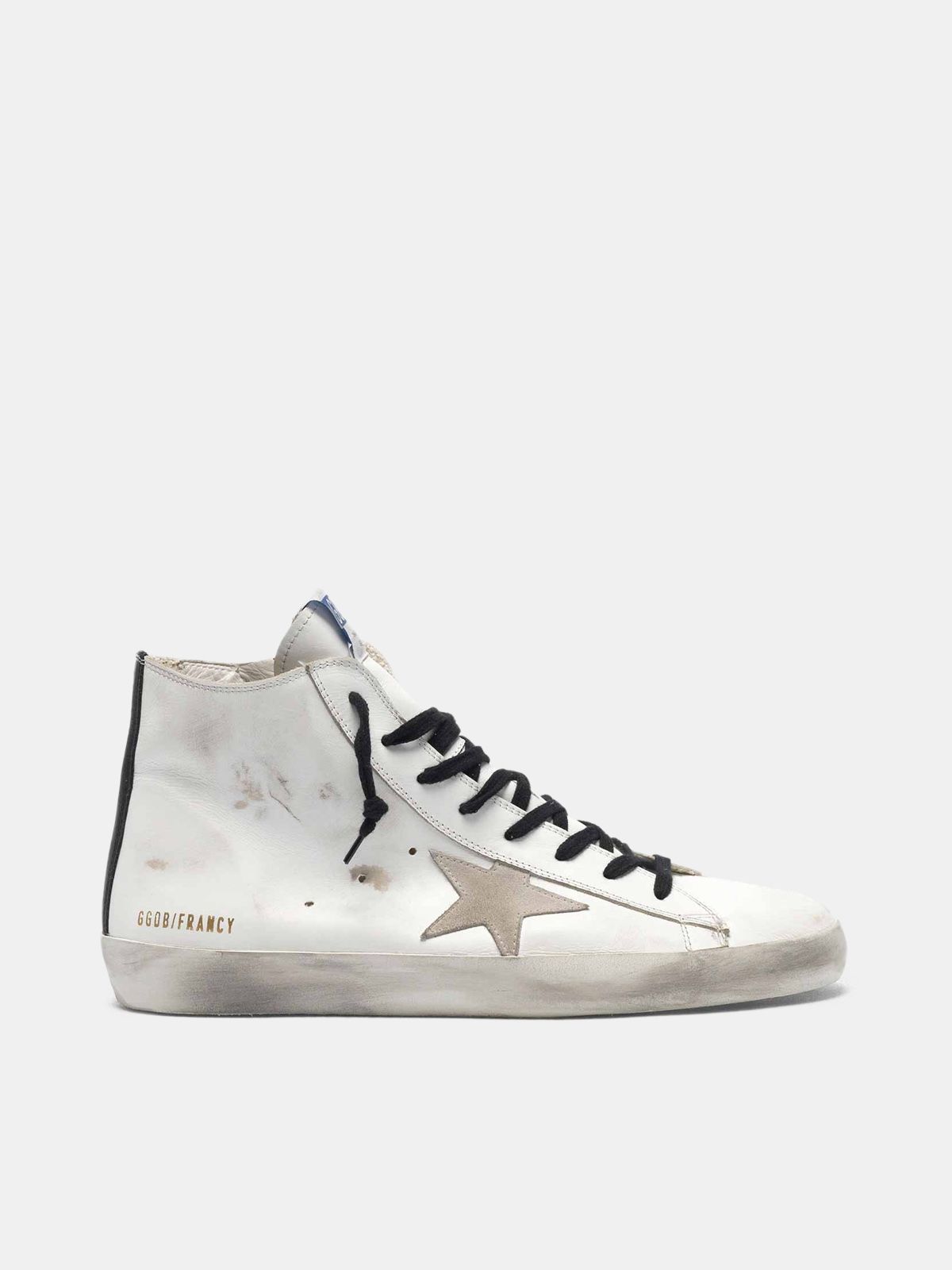 Sneakers Donna Golden Goose Francy sneakers in leather with suede star and blue sole