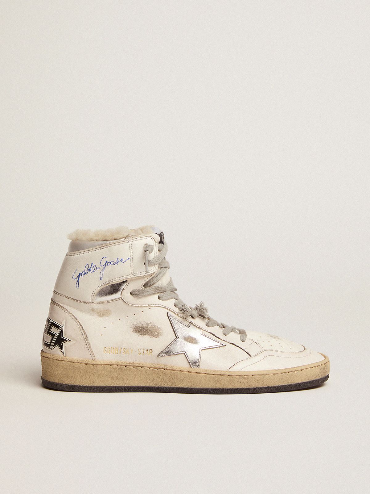Sky-Star sneakers with signature on the ankle and shearling lining