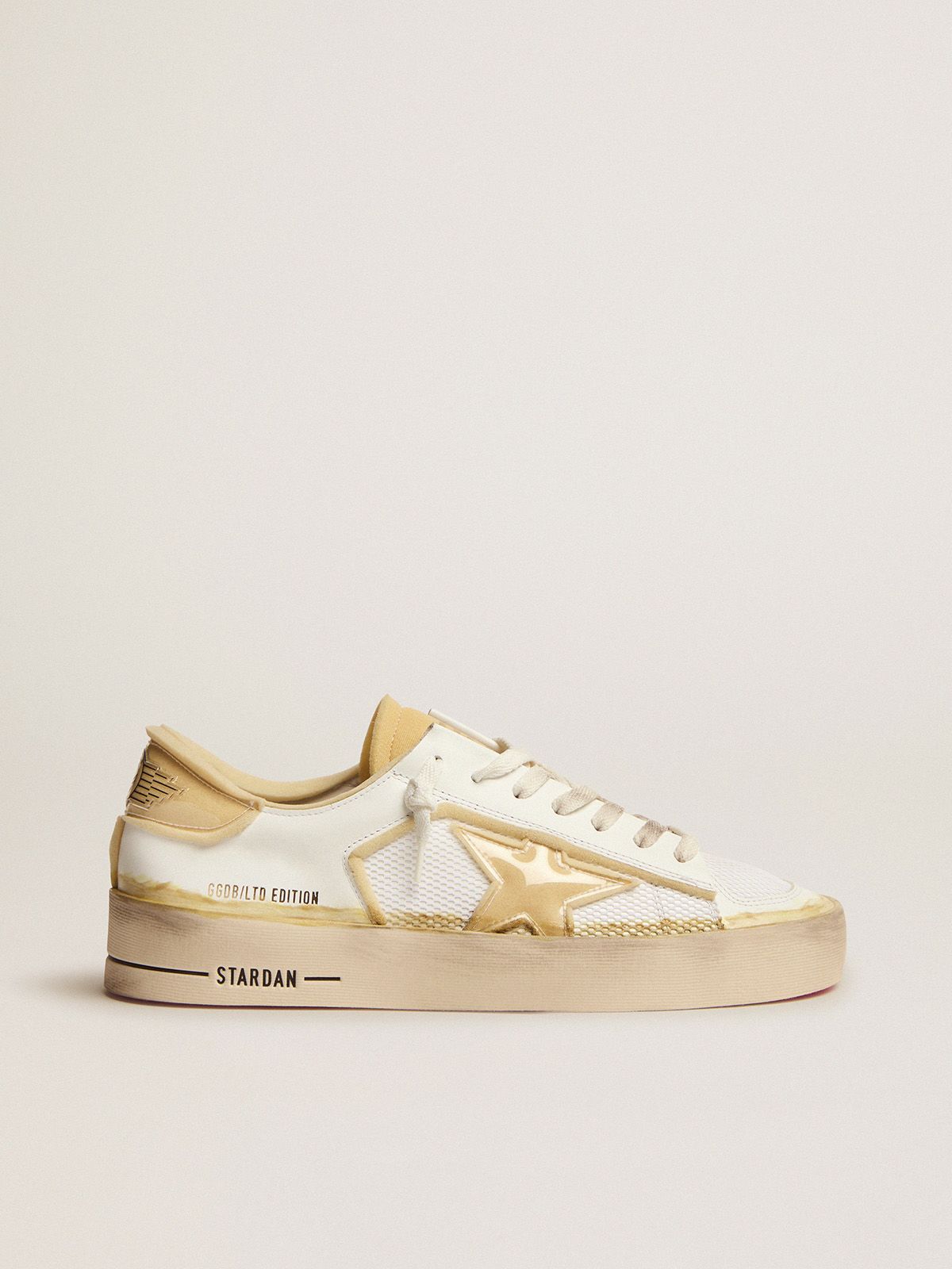 golden goose white and LAB PVC in foam inserts sneakers Stardan leather with
