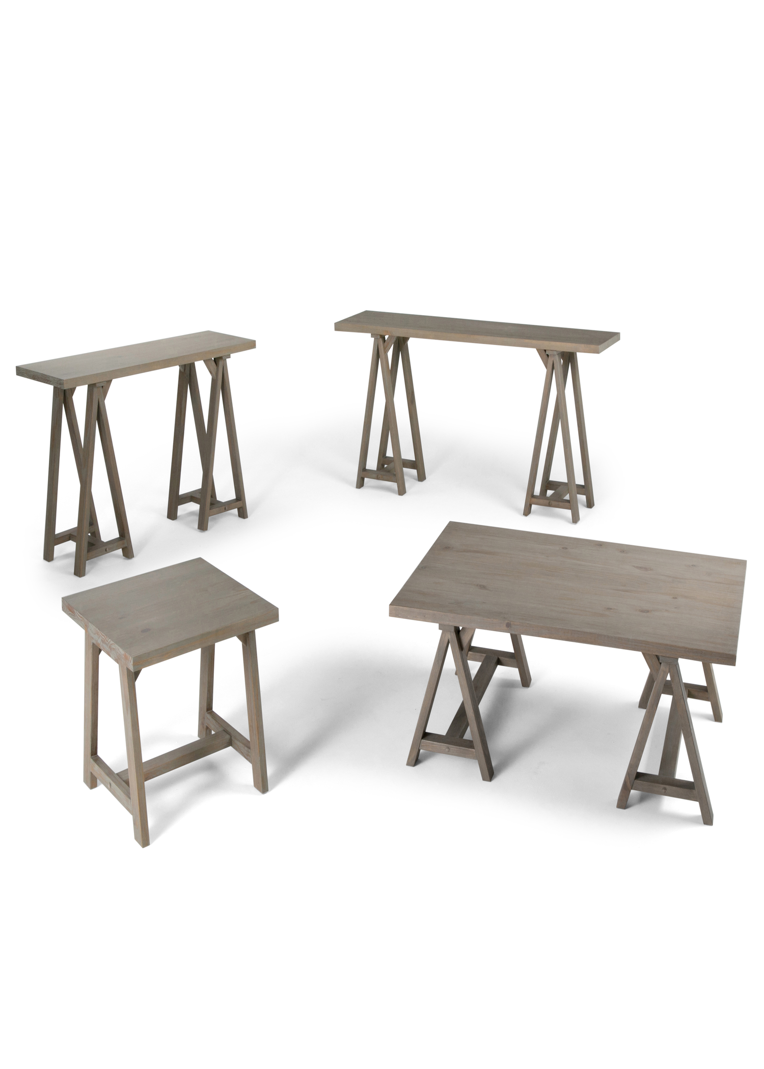 Brooklyn + Max Spokane Solid Wood 50 Inch Wide Modern Industrial