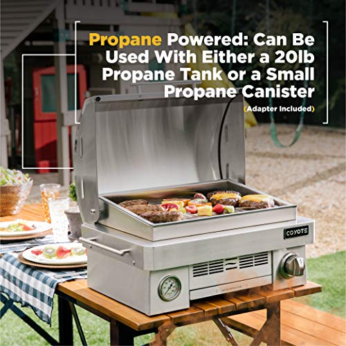 COYOTE OUTDOOR LIVING Portable Propane Gas Grill, 25 Inch Portable