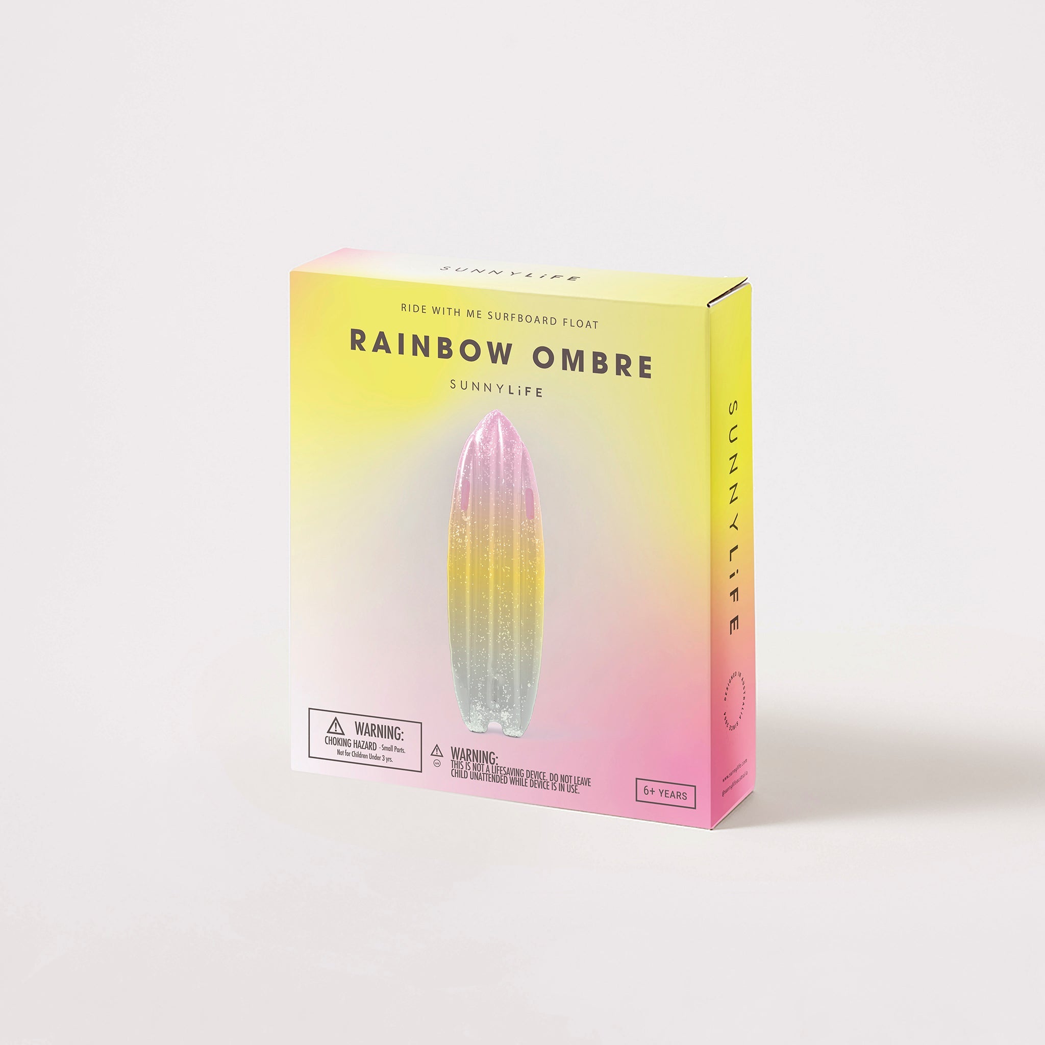 Ride With Me Surfboard Float Rainbow Ombre