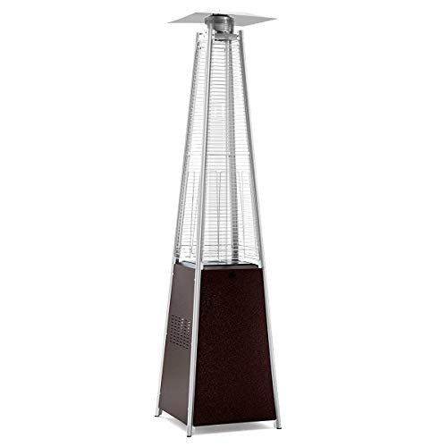 42,000 Btu Pyramid Outdoor Heaters, Standing Patio Heater with Wheels