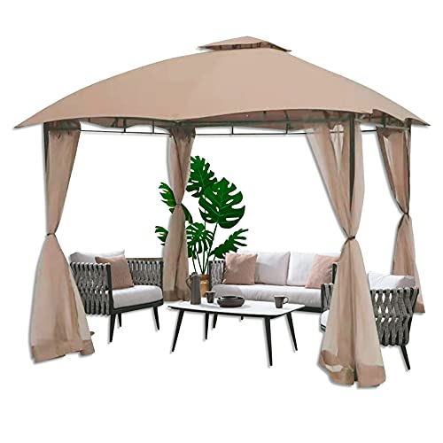 FAB BASED 10x10 Gazebo for Patio, Double Vent Canopy Gazebo with