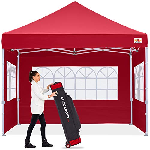 ABCCANOPY Ez Pop Up Canopy Tent 10x10 with Church Window Sidewalls