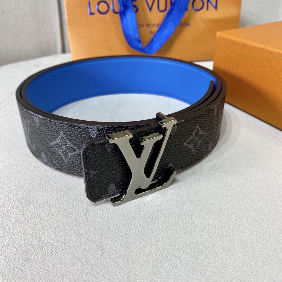 L X V  40mm Black Blue Belt