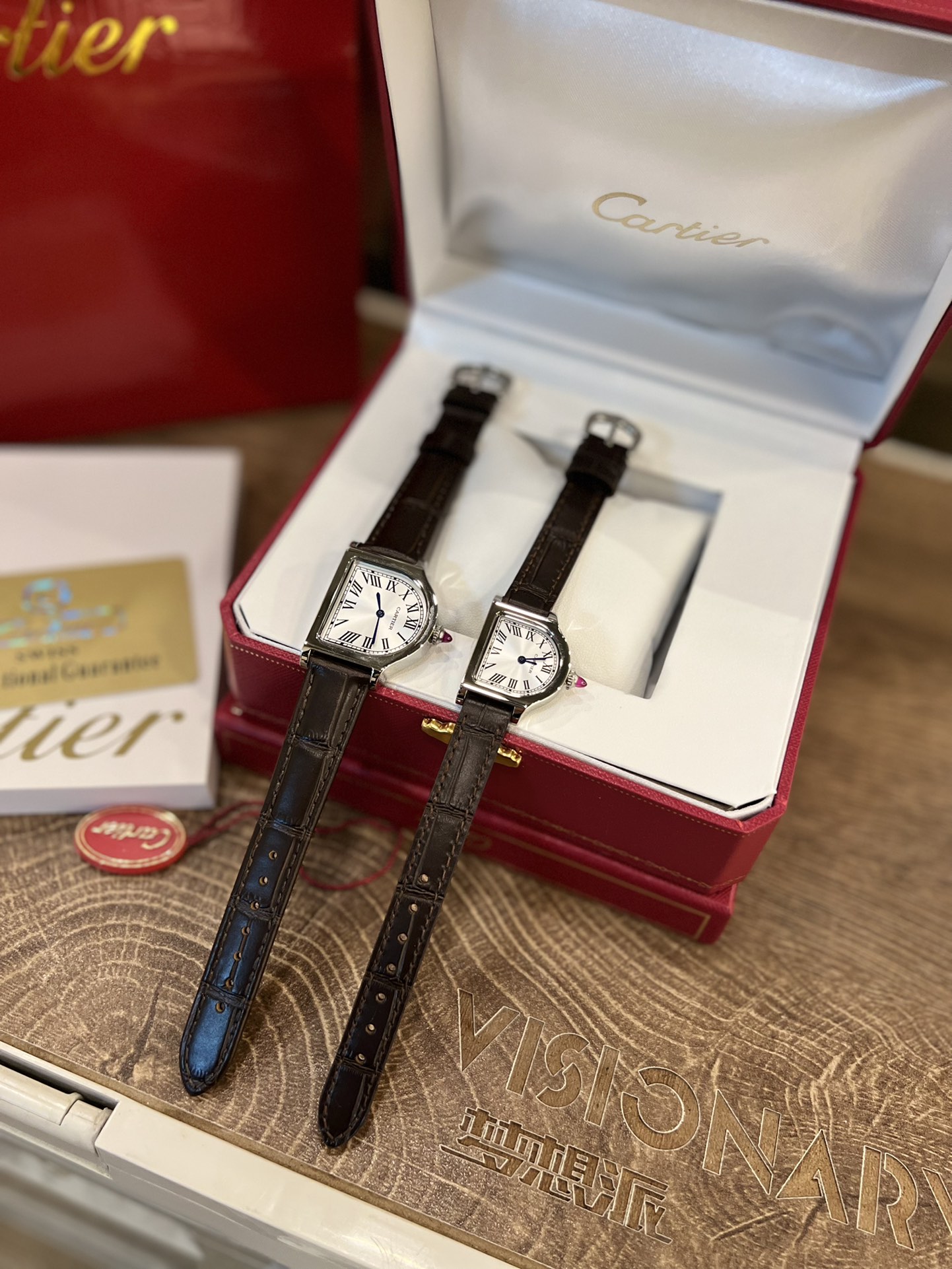 Cartier Gold table bell Cloche Couple Watch 30mm 24mm