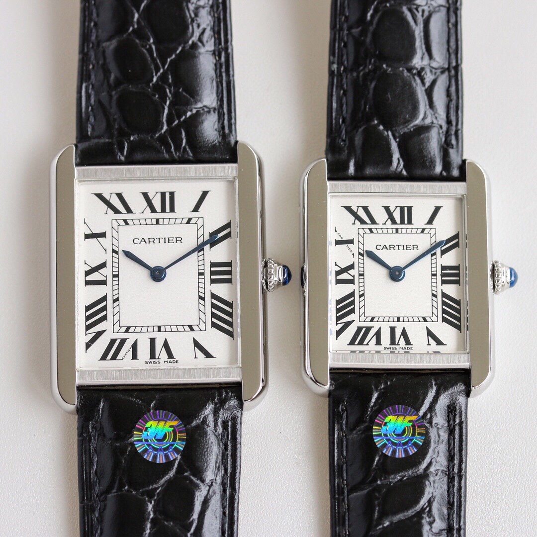 Cartier Tank W5200005 W5200003 Couple Watch Steel