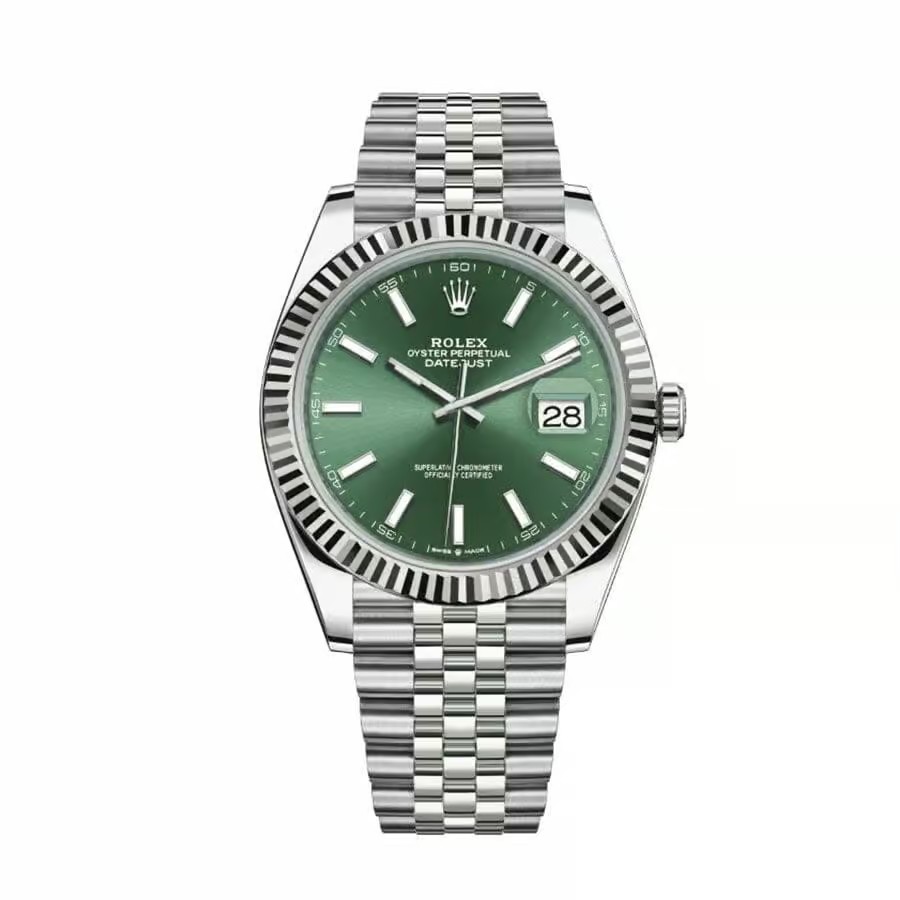 Rolxx Datejust 41mm Mint Green Dial Replica