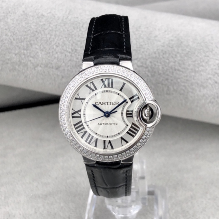 Cartier BallonBleu Double Ring Set With Diamonds Dial 33mm 28mm