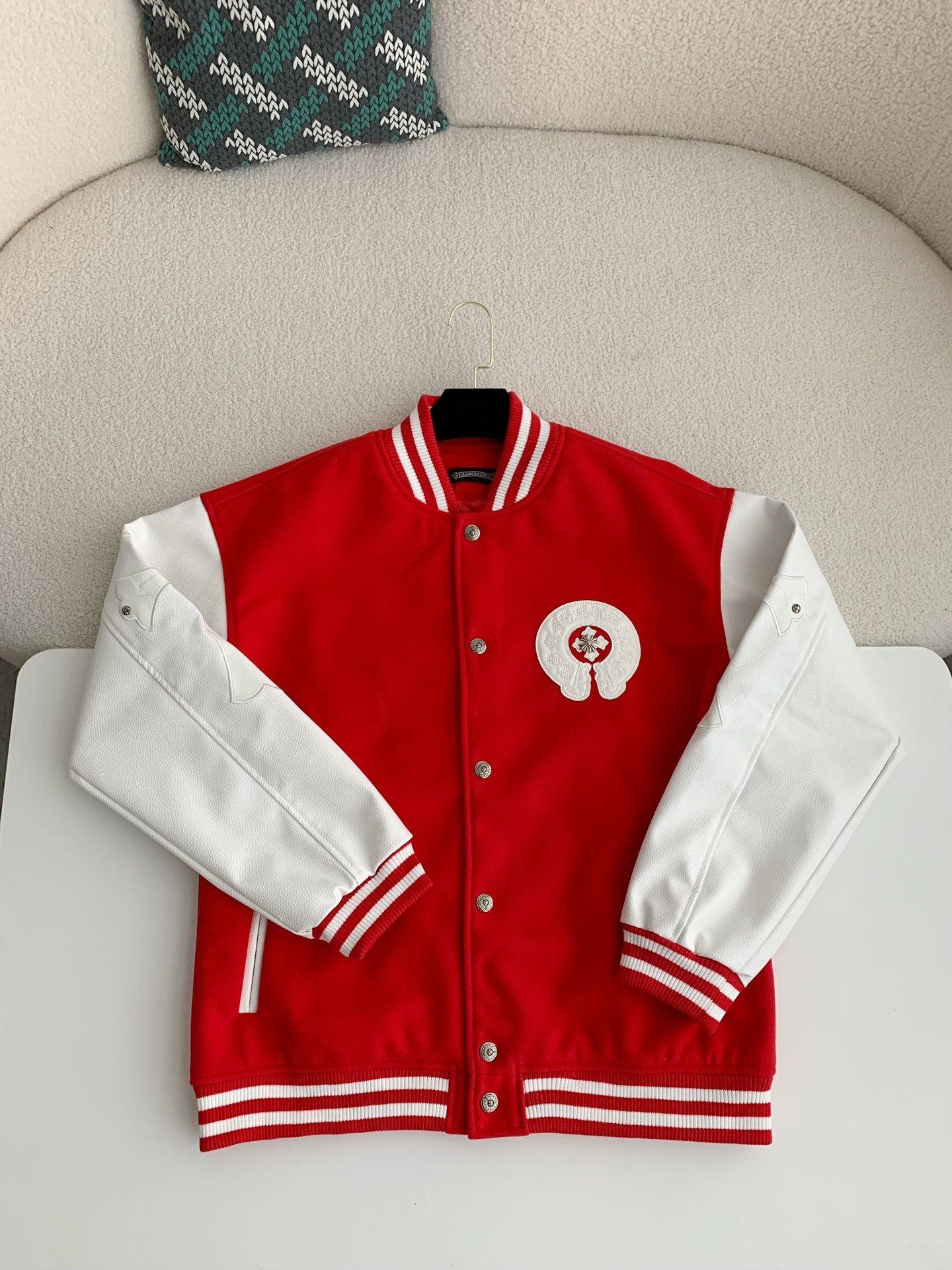 Chrome H catwalk baseball jacket