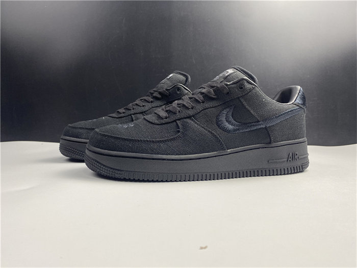 NK Air Force 1 Low Stussy Black CZ9084-001