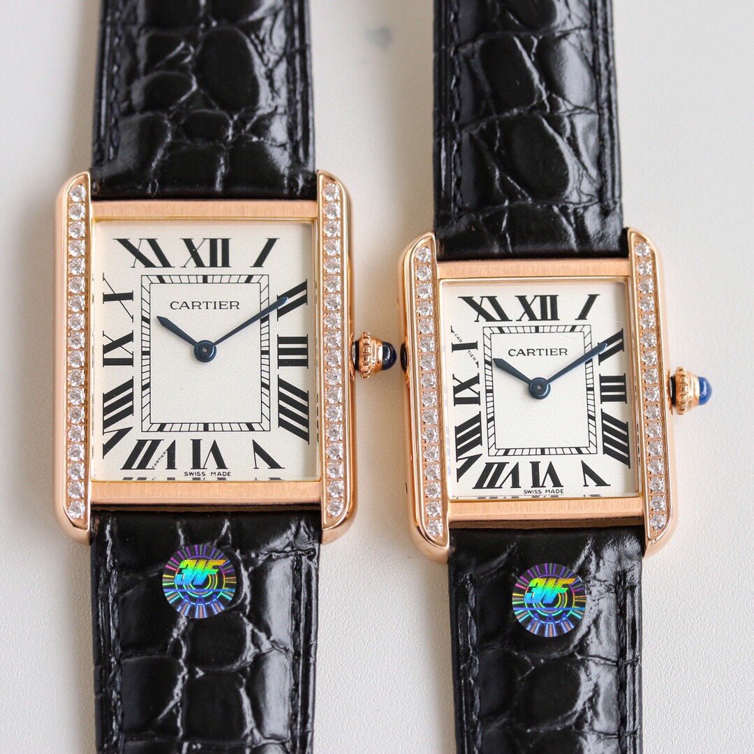 Cartier Tank W5200005 W5200003 Couple Watch Diamond