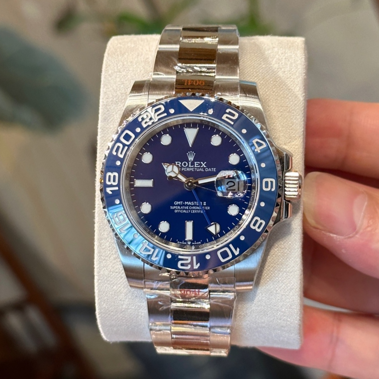 Rolxx Batman GMT-Master II Ceramic Blue Bezel 116710BLNR Jubilee Size:40mm