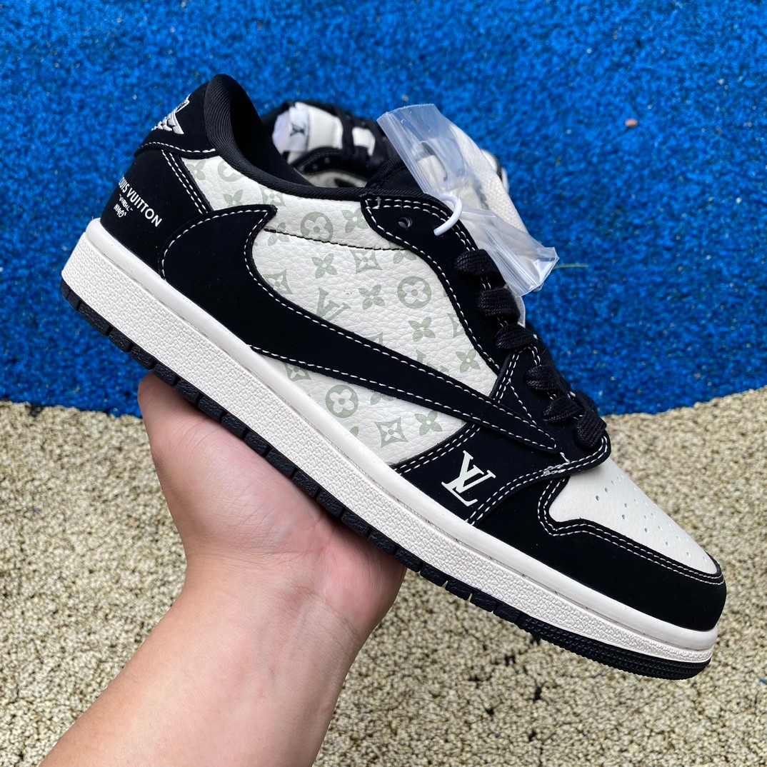 Travis Scott x Air Jordan 1 Low x Louis Vuitton Black white