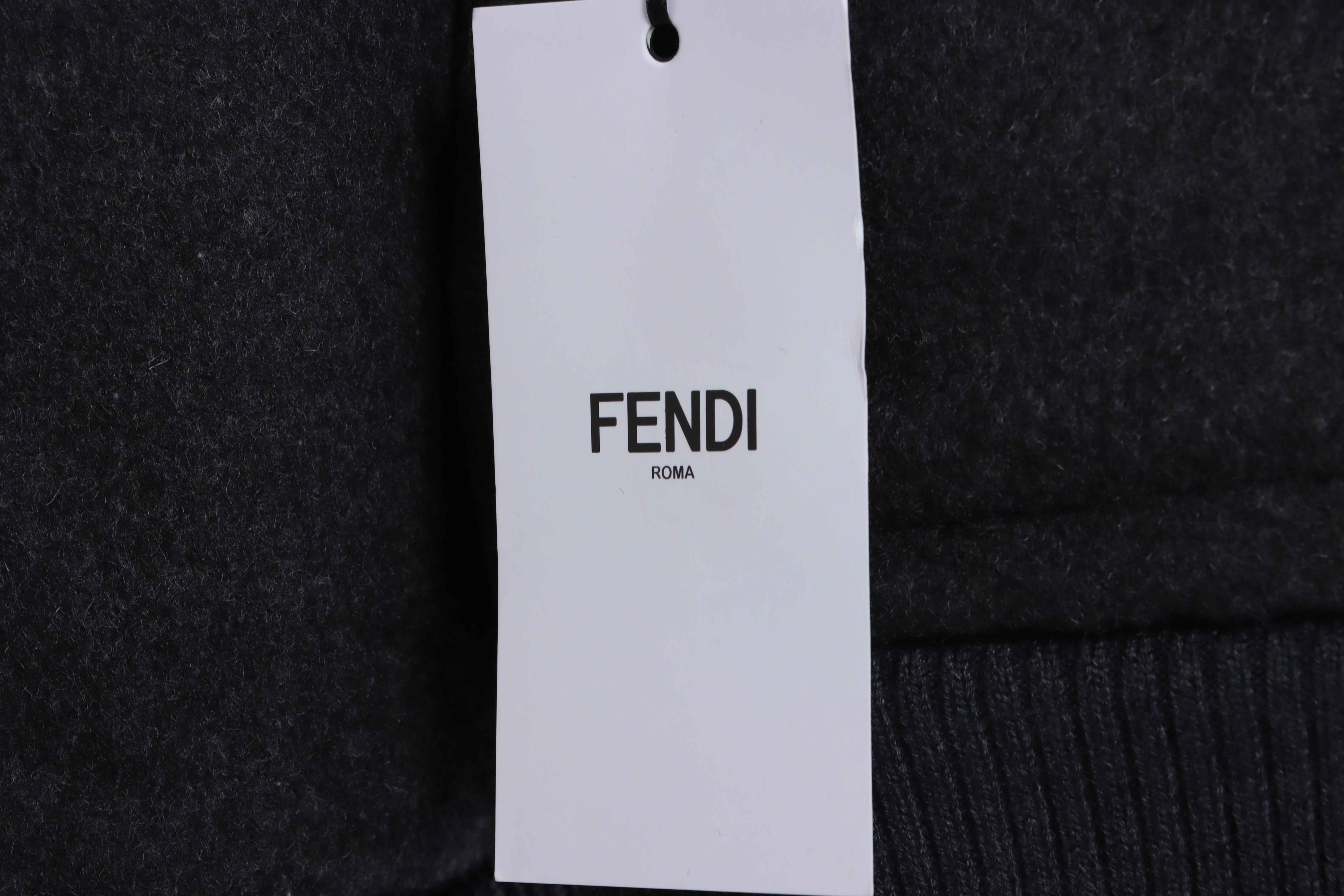 FD 22FW all over printed jacquard FF double-faced wool bomber jacket