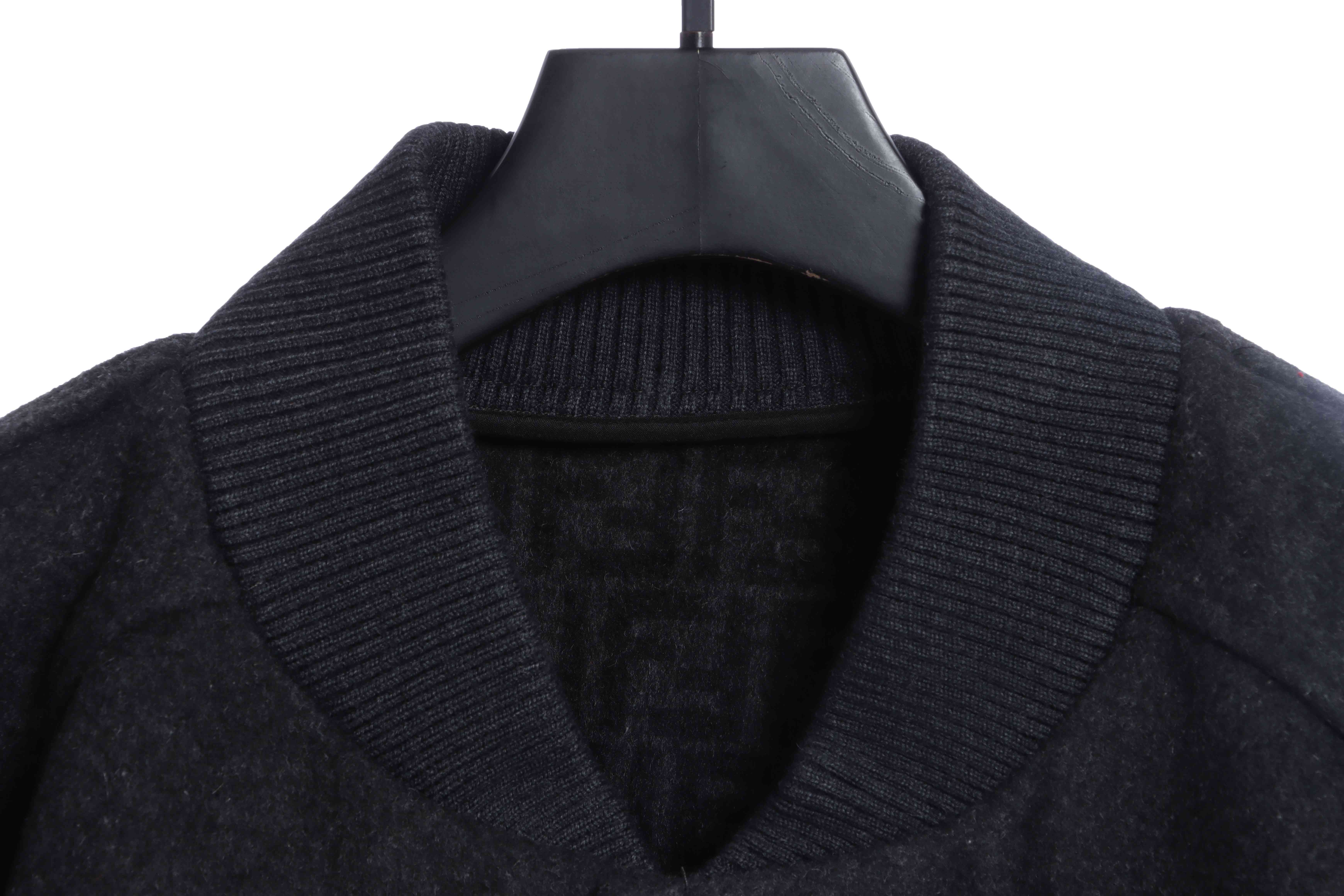 FD 22FW all over printed jacquard FF double-faced wool bomber jacket