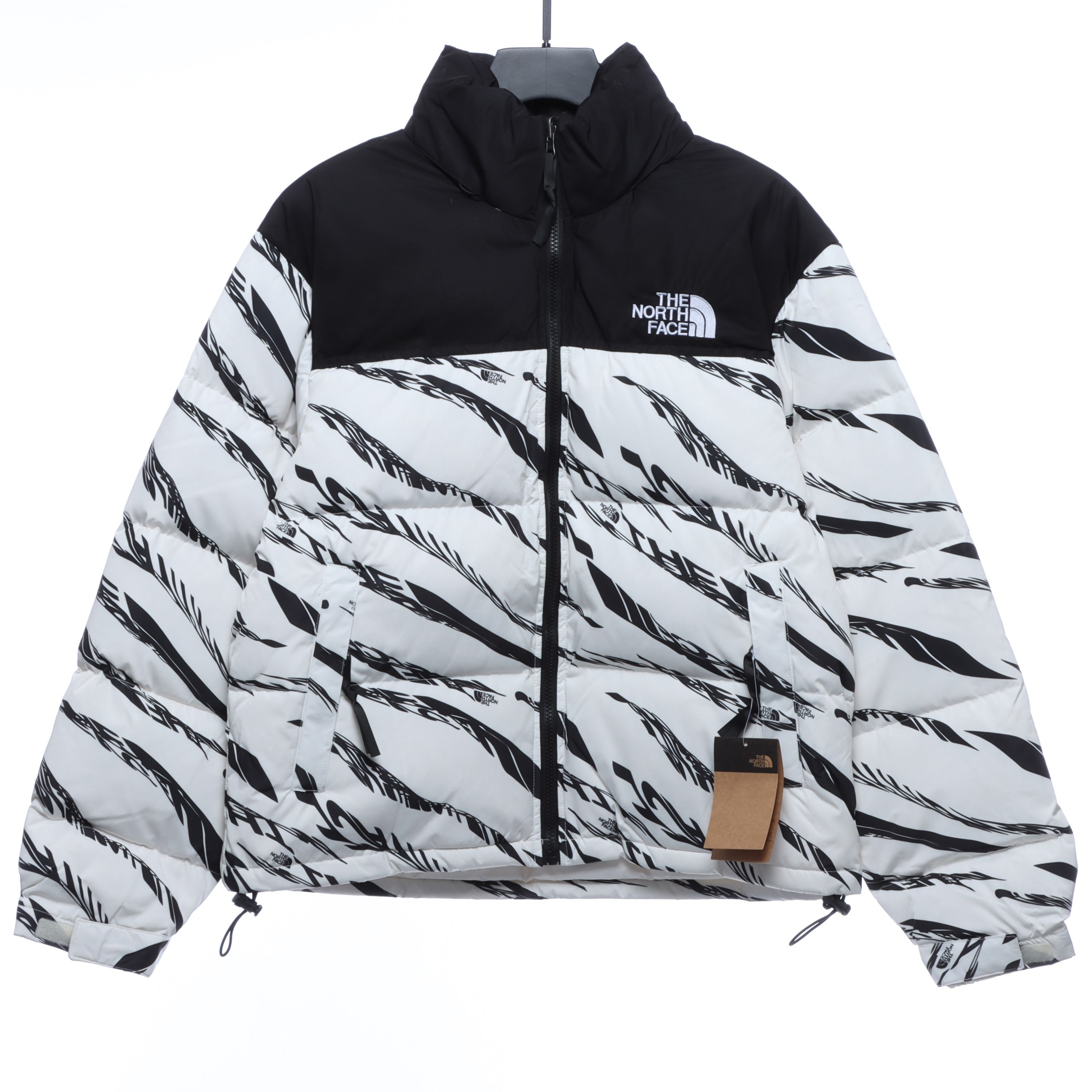 White 'ZebraLogoPattern' Down Jacket