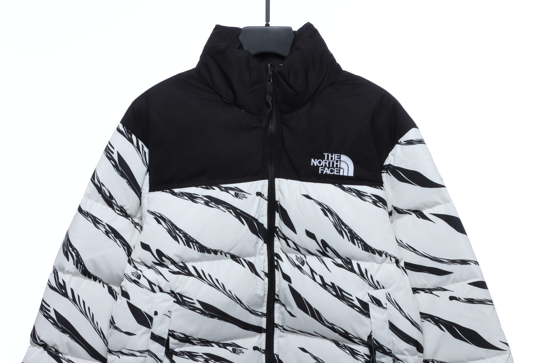 White 'ZebraLogoPattern' Down Jacket