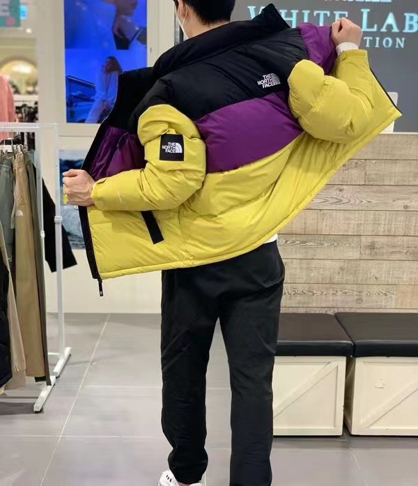 TNF Panel Contrast Color Cargo Down Jacket