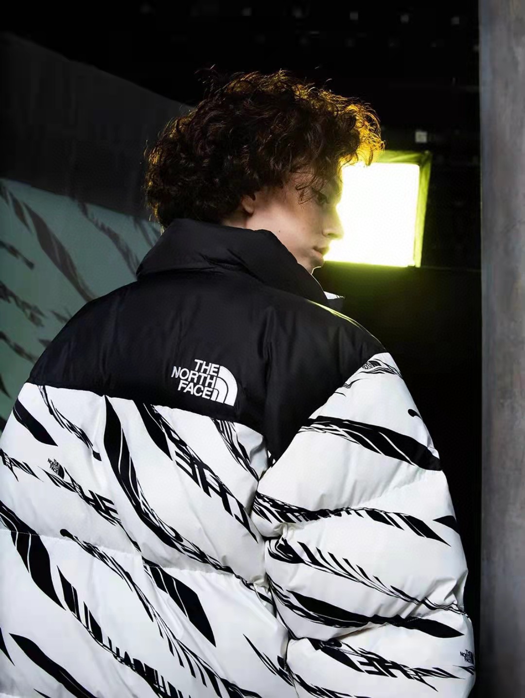 White 'ZebraLogoPattern' Down Jacket