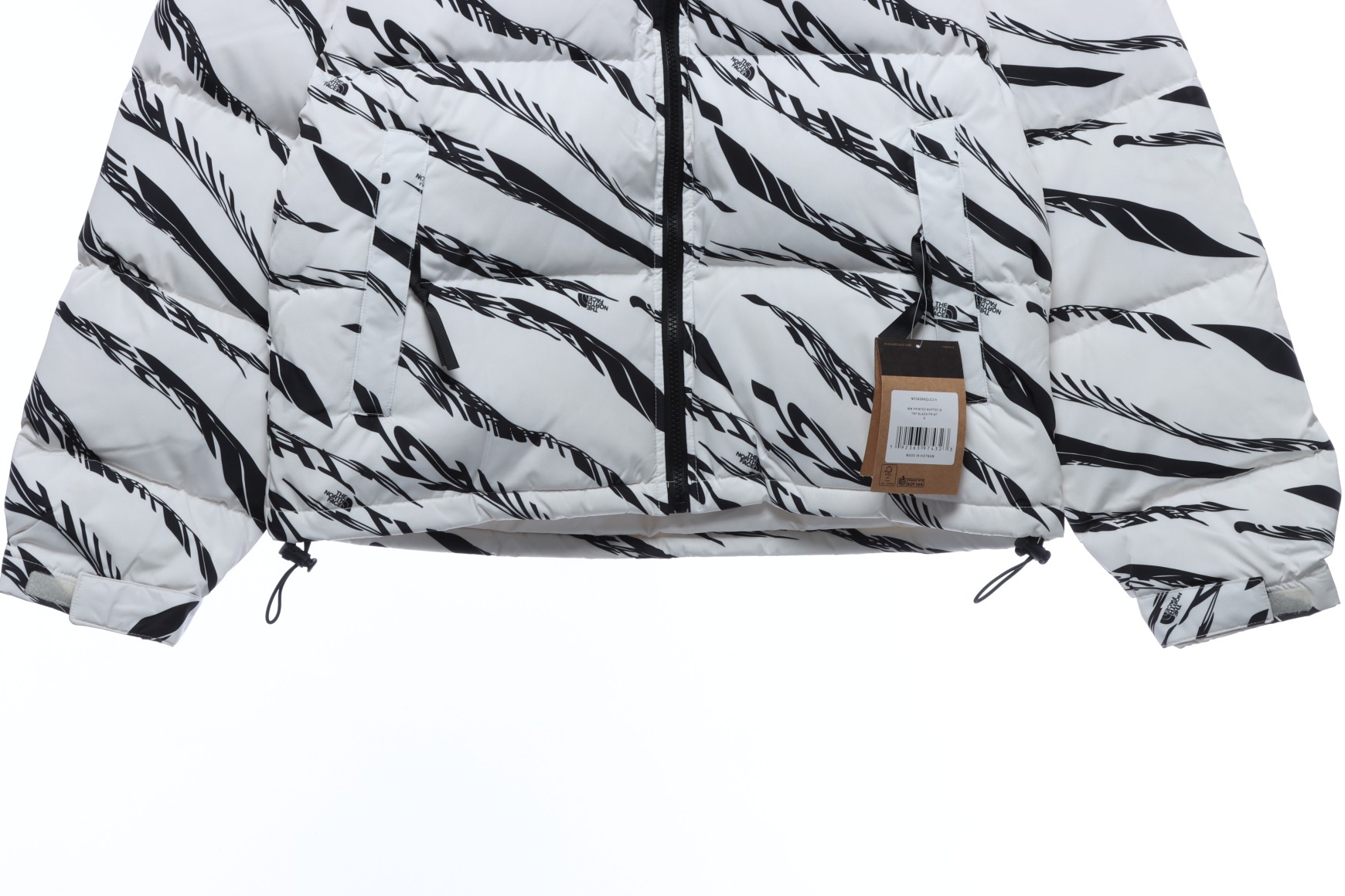 White 'ZebraLogoPattern' Down Jacket