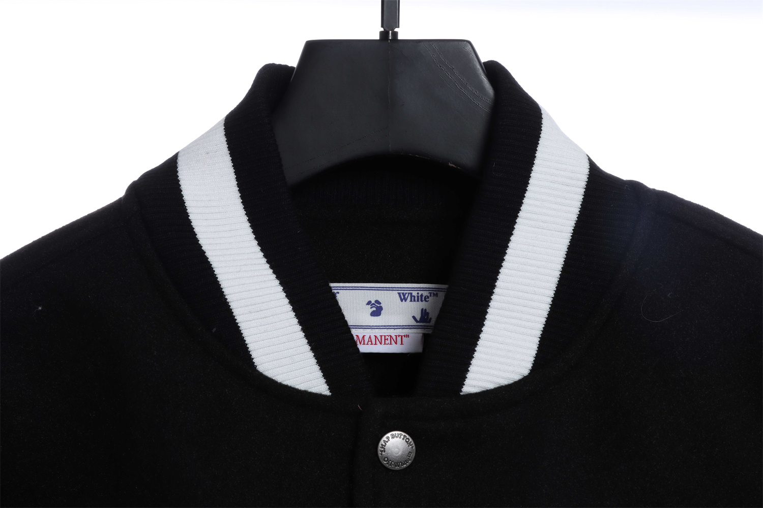 OW22FW multi-icon badge wool woolen stitching jacket thickened cotton baseball uniform jacket