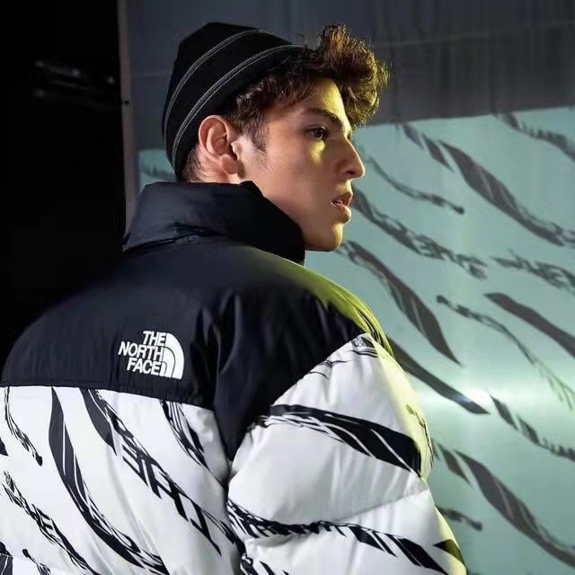 White 'ZebraLogoPattern' Down Jacket