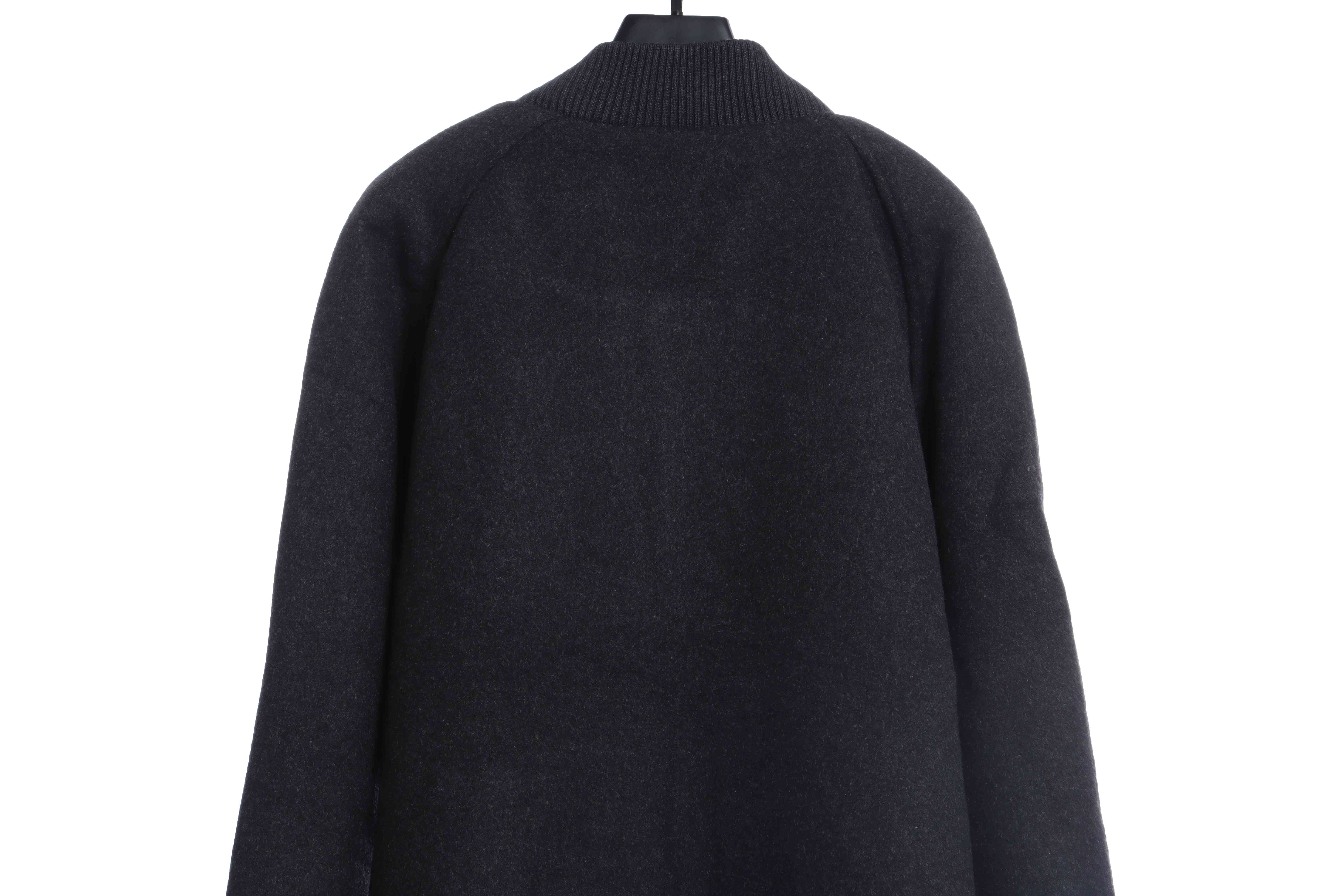 FD 22FW all over printed jacquard FF double-faced wool bomber jacket