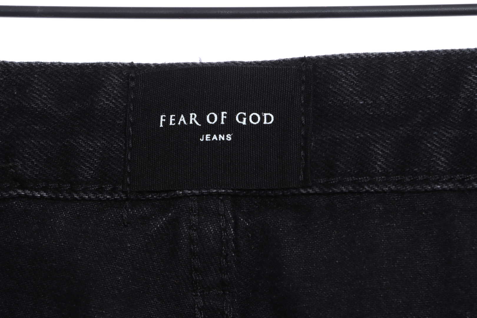FOG Season 5 Washed Old Black Splashed Ink Slim Fit Small Feet Zipper Jeans
