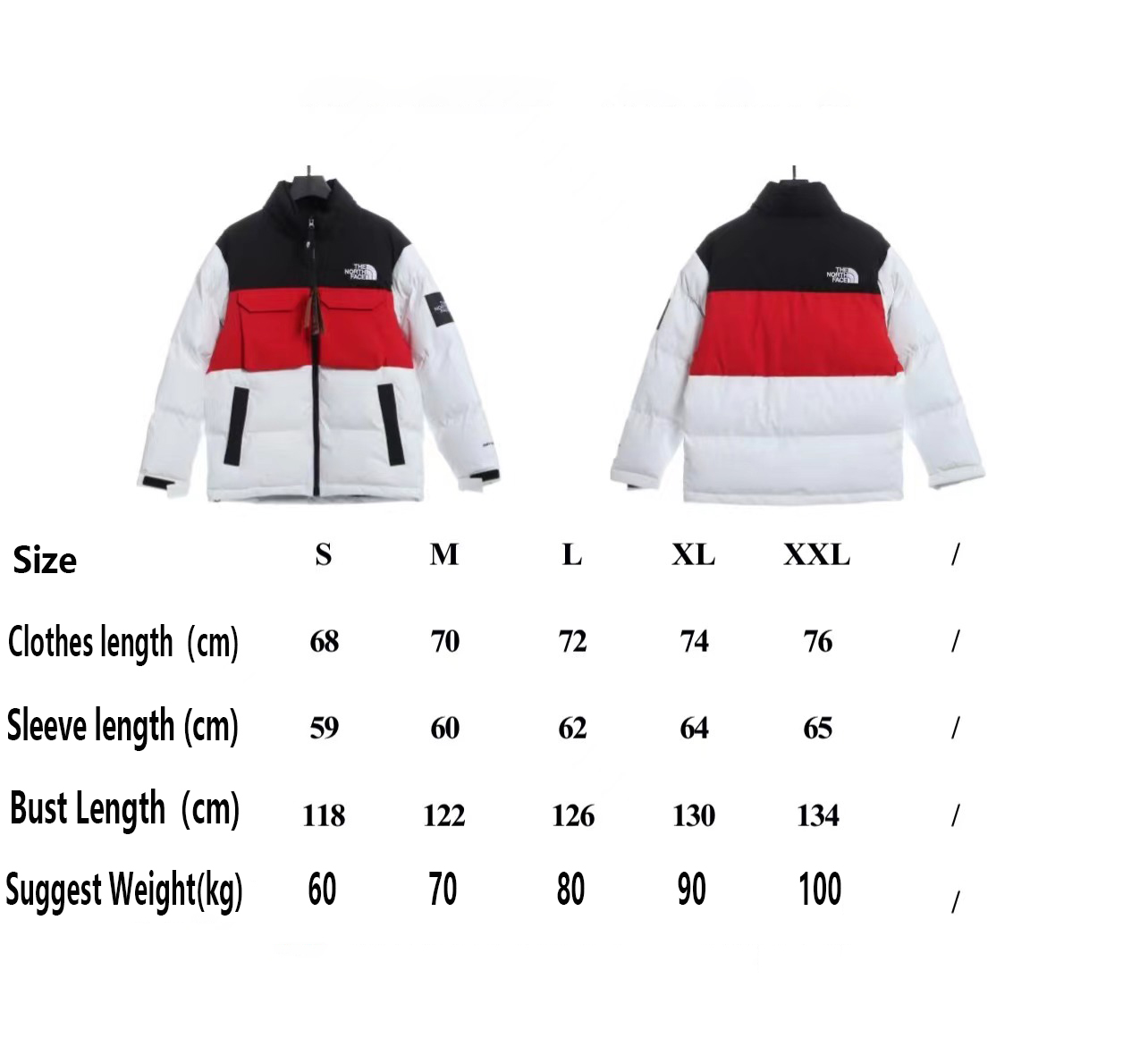TNF Panel Contrast Color Cargo Down Jacket