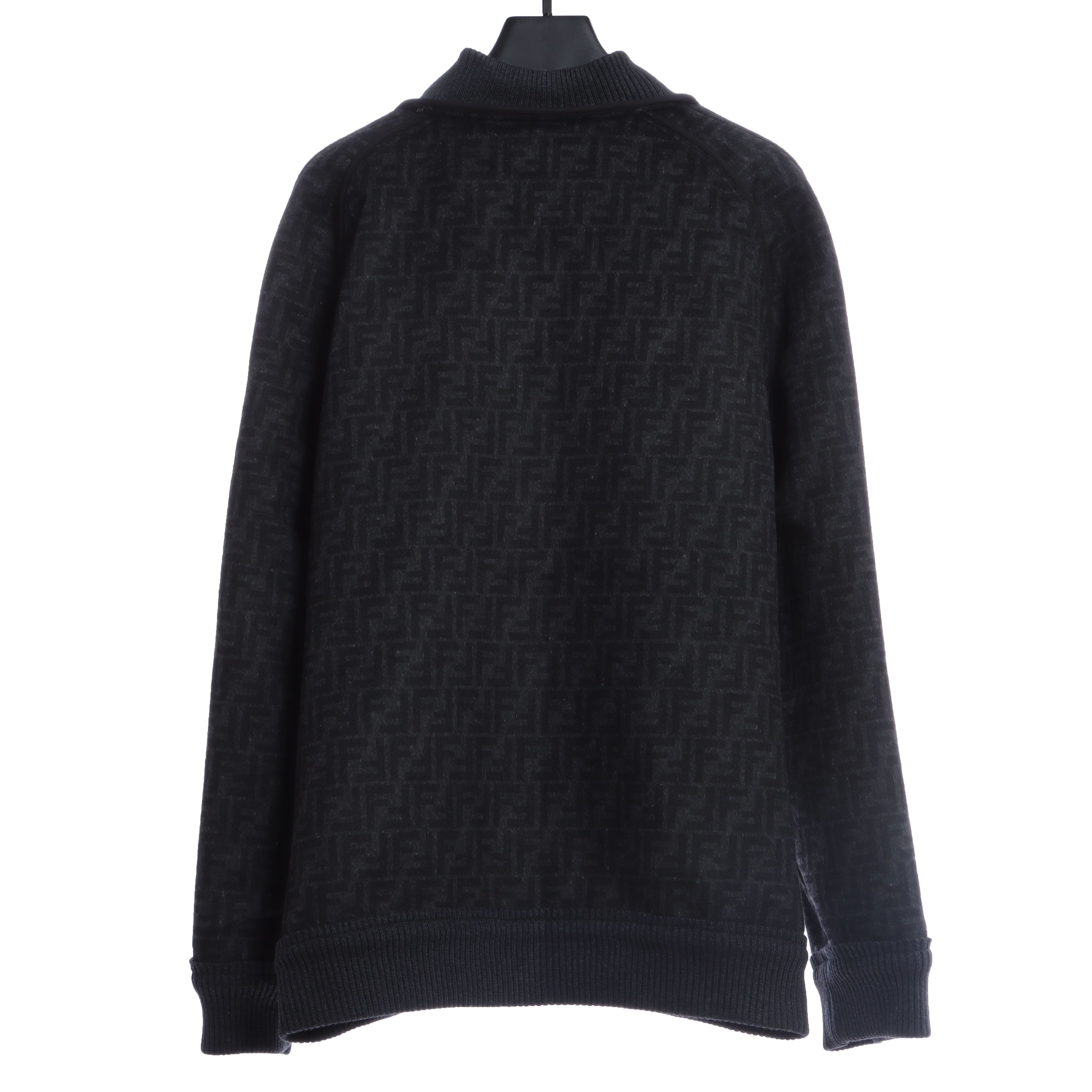 FD 22FW all over printed jacquard FF double-faced wool bomber jacket