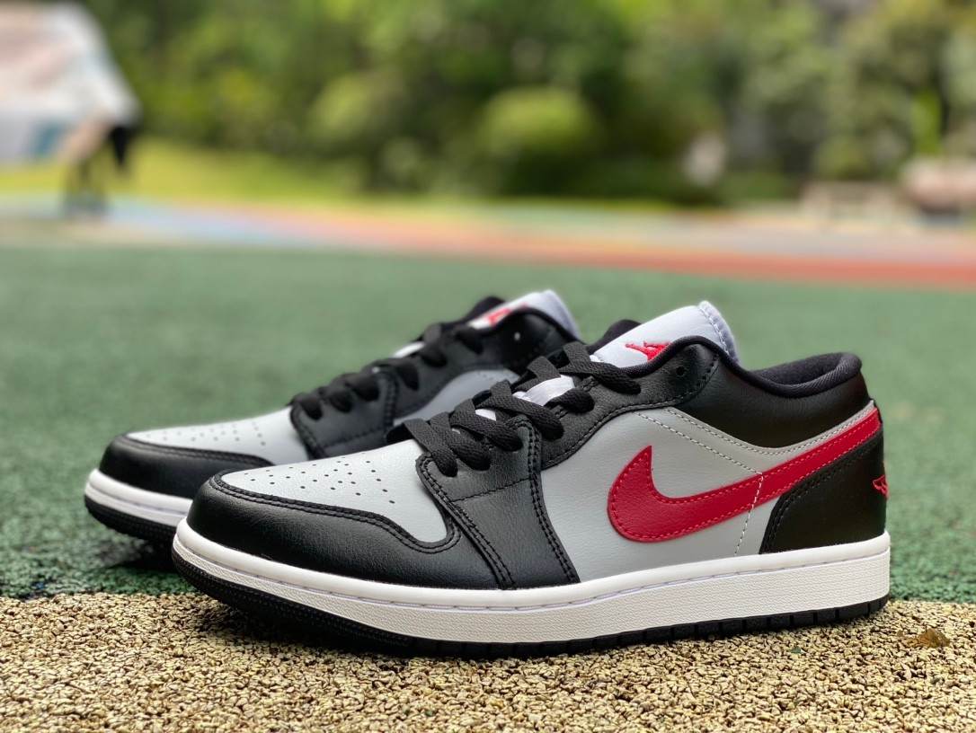 Jordan 1 Low Wolf Grey Gym Red