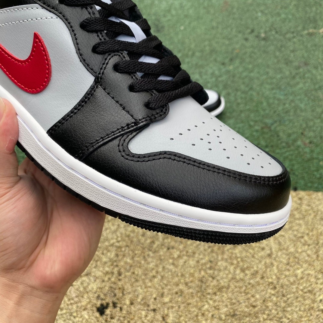 Jordan 1 Low Wolf Grey Gym Red