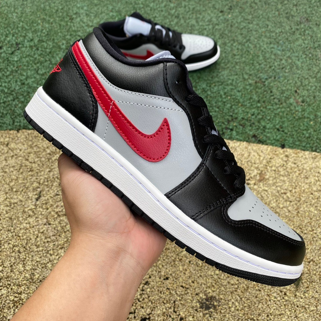 Jordan 1 Low Wolf Grey Gym Red