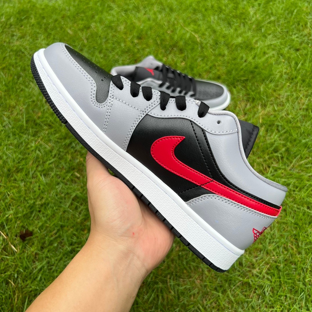 Jordan 1 Low Cement Grey Fire Red-36-46