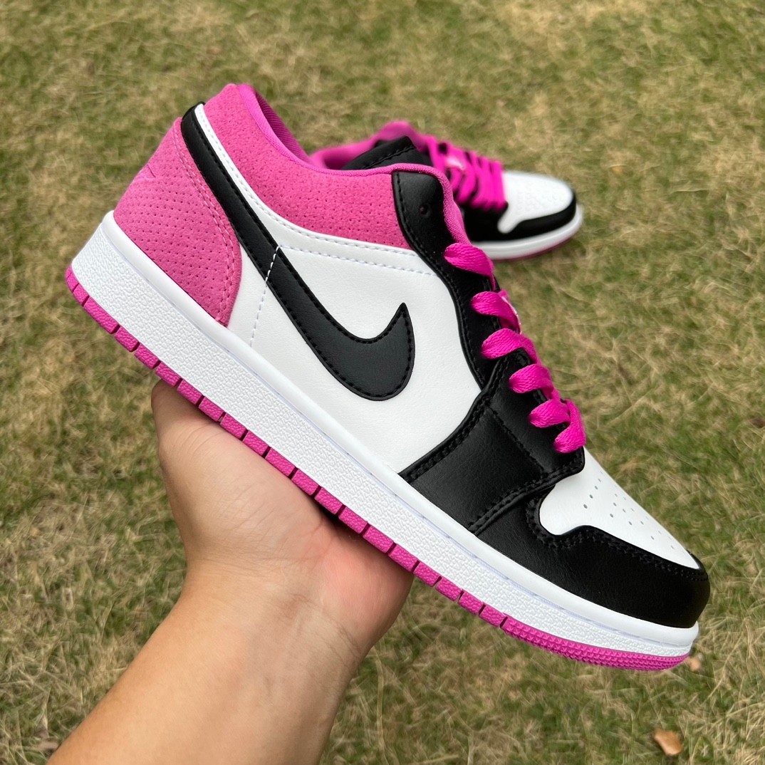 Jordan 1 Low Black Active Fuchsia_CK3022-005-36-46