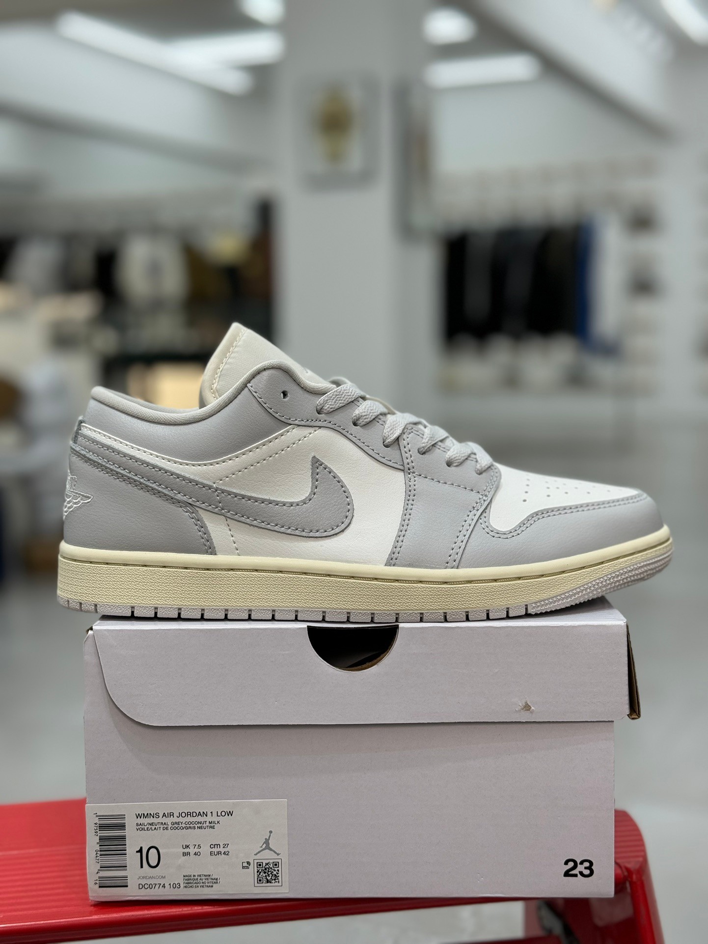 Jordan 1 Low Coconut Milk Neutral Grey-36-46