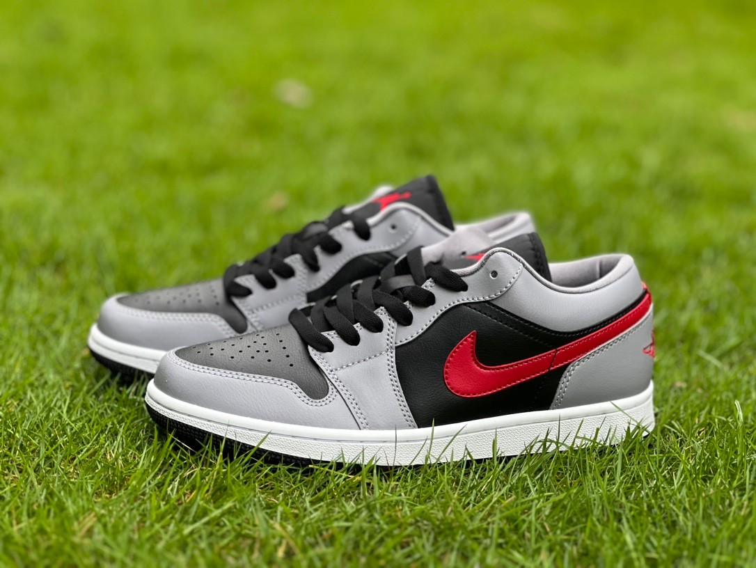 Jordan 1 Low Cement Grey Fire Red-36-46