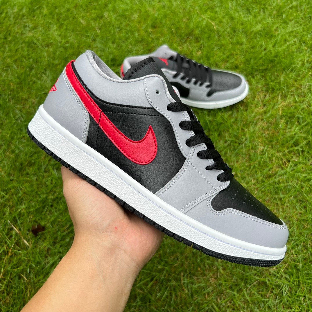 Jordan 1 Low Cement Grey Fire Red-36-46