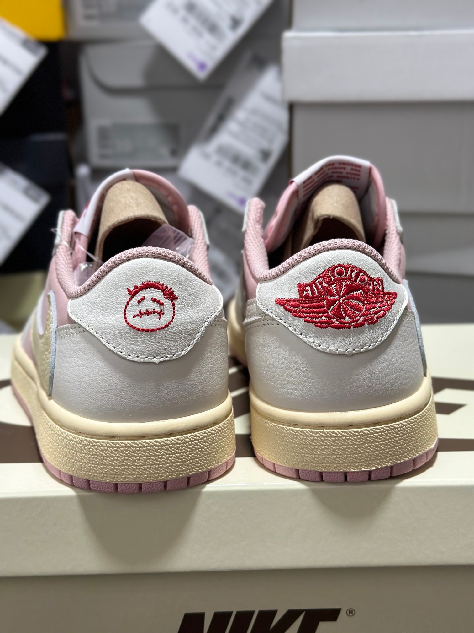 LJR Batch Jordan 1 Retro Low OG SP Travis Scott Sail Shy Pink