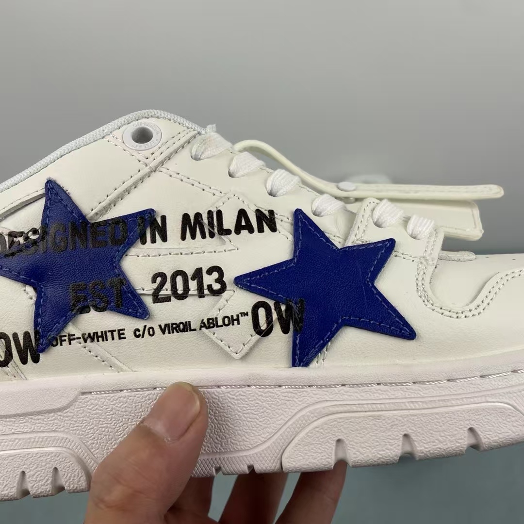 OFF WHITE White/Blue Star Out Of Office